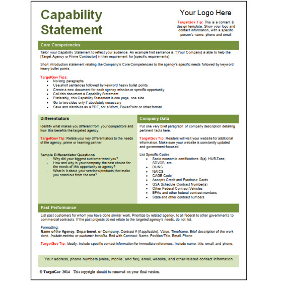 Green Capability Statement